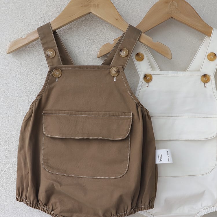 Retro Pocket Bib Overalls フロントポケット サロペット【mh0012693】 BBAMMA ノースリーブロンパース