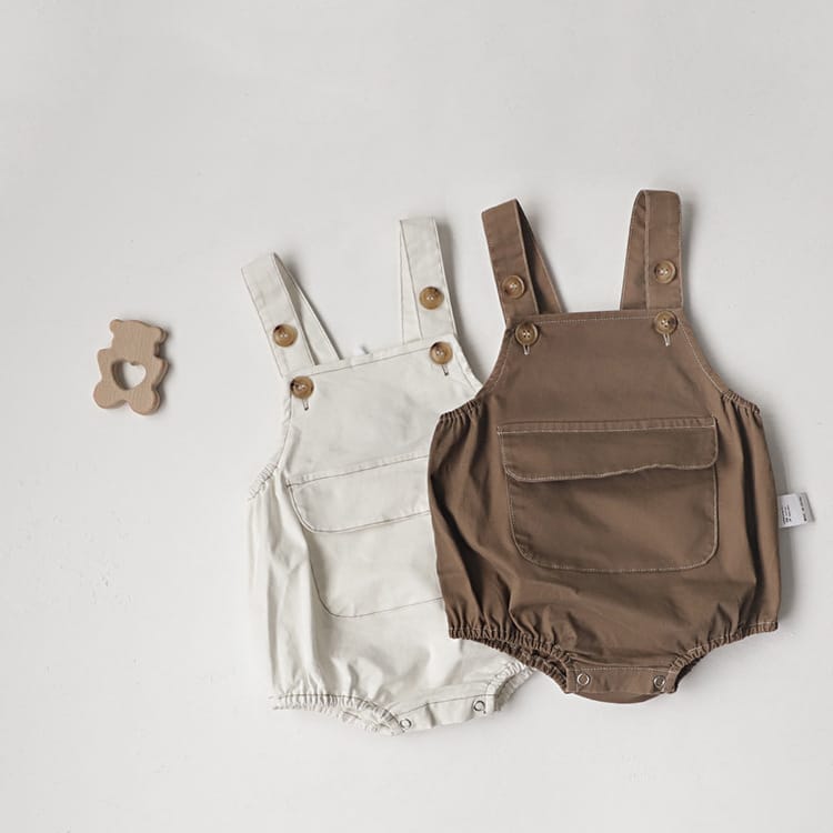 Retro Pocket Bib Overalls フロントポケット サロペット【mh0012693】 BBAMMA ノースリーブロンパース