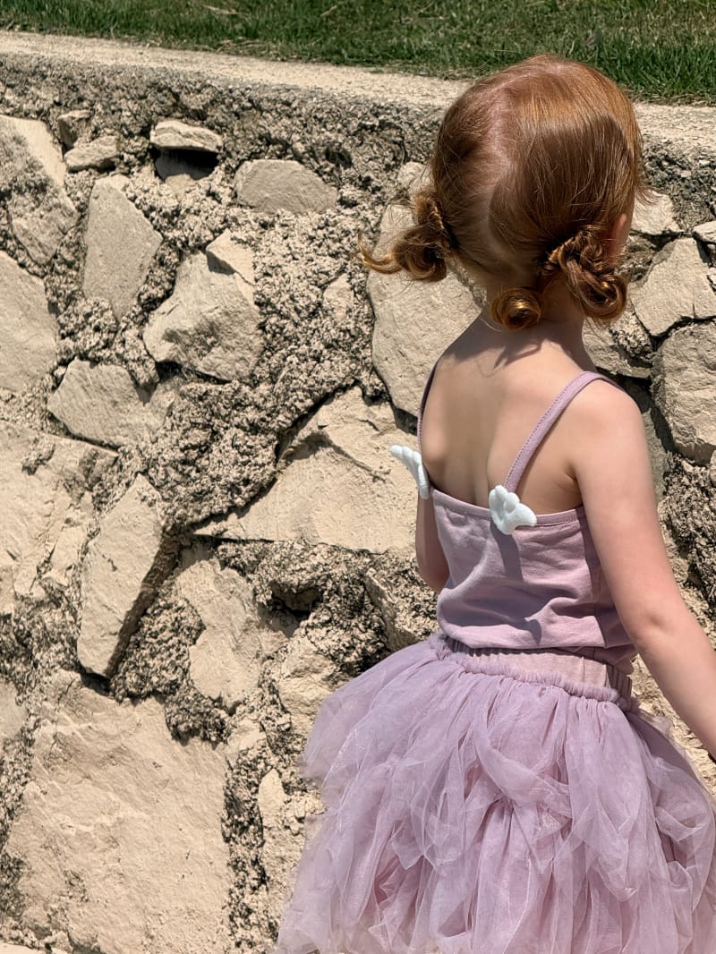Rhinestone Camisole Tulle Tutu Skirt ノースリーブトップス チュールスカート セットアップ【mh0012800】 Chengle ノースリーブセットアップ
