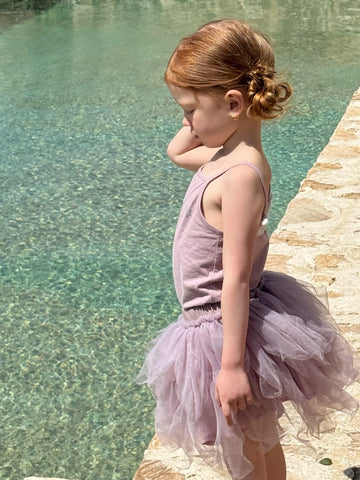 Rhinestone Camisole Tulle Tutu Skirt ノースリーブトップス チュールスカート セットアップ【mh0012800】 Chengle ノースリーブセットアップ