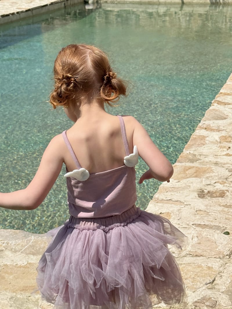 Rhinestone Camisole Tulle Tutu Skirt ノースリーブトップス チュールスカート セットアップ【mh0012800】 Chengle ノースリーブセットアップ
