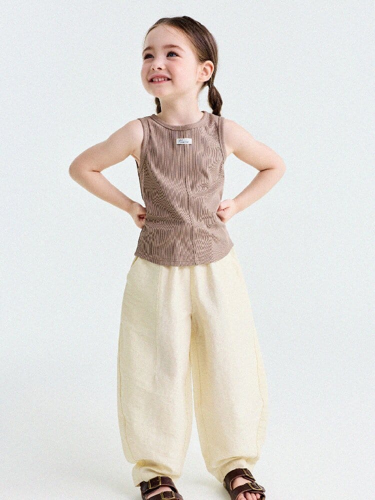 Ribbed Cotton Tank Top センターシーム ノースリーブトップス【mh0013190】 yunerma タンクトップ・キャミソール・ノースリーブトップス