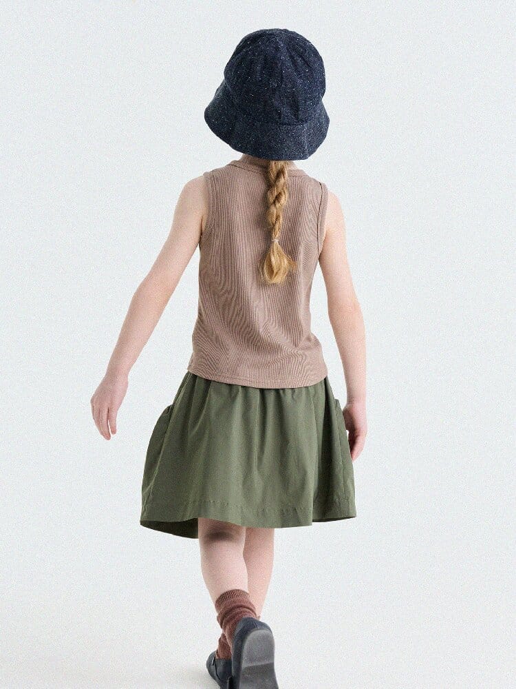Ribbed Cotton Tank Top センターシーム ノースリーブトップス【mh0013190】 yunerma タンクトップ・キャミソール・ノースリーブトップス