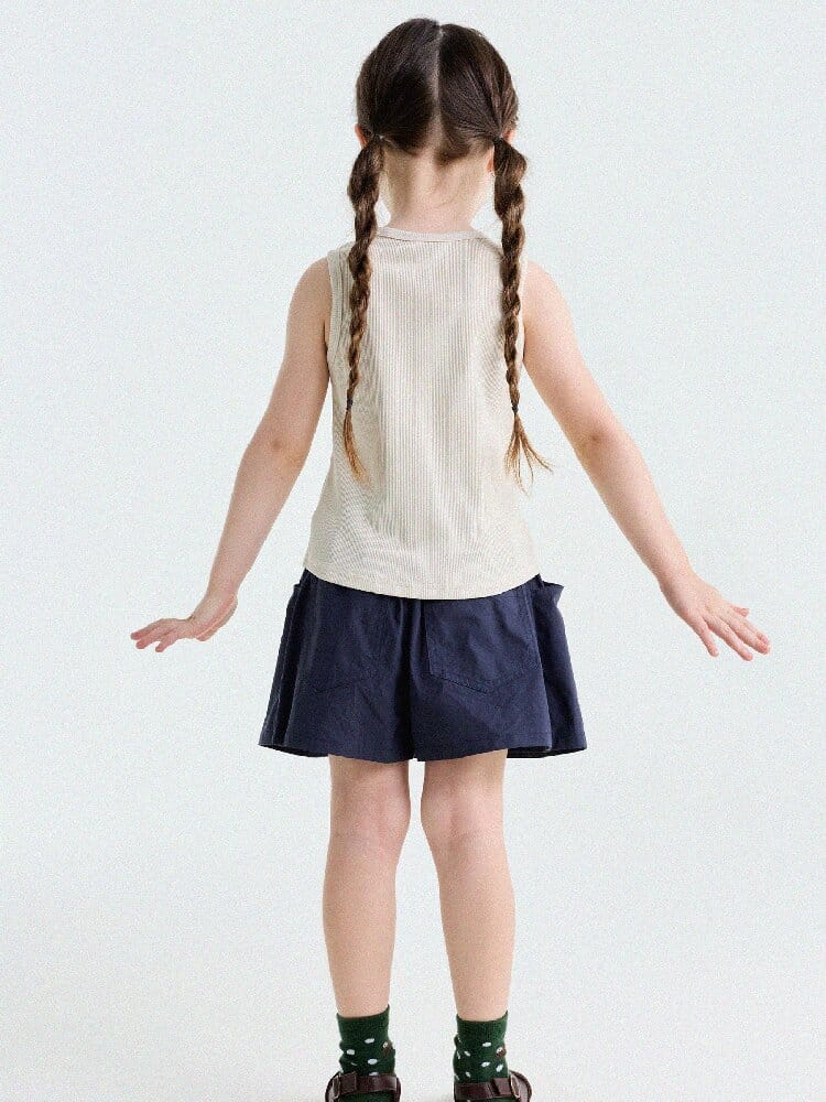 Ribbed Cotton Tank Top センターシーム ノースリーブトップス【mh0013190】 yunerma タンクトップ・キャミソール・ノースリーブトップス