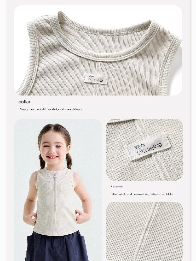Ribbed Cotton Tank Top センターシーム ノースリーブトップス【mh0013190】 yunerma タンクトップ・キャミソール・ノースリーブトップス