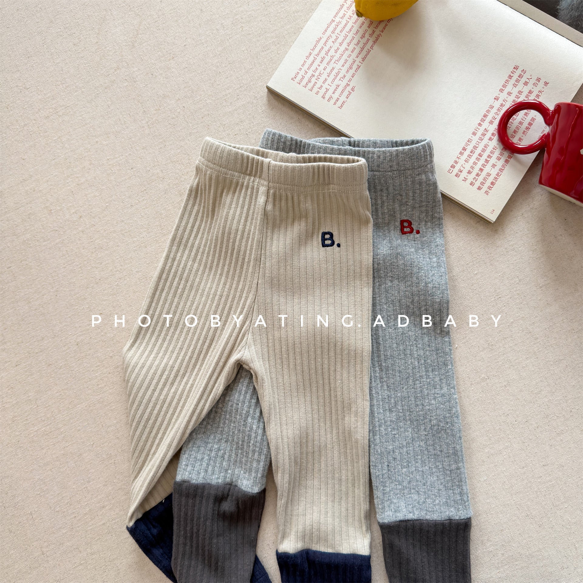 Ribbed Embroidery Leggings Pants 刺繍 レギンスパンツ【mh0012453】 ADbaby レギンスパンツ