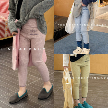 Ribbed Printed Leggings リブ プリント レギンス【mh0012437】 ADbaby レギンスパンツ