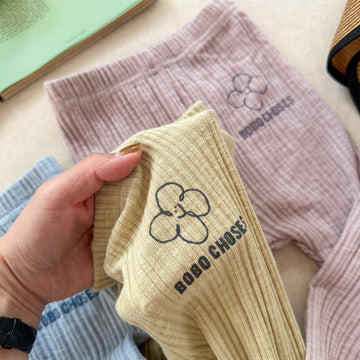 Ribbed Printed Leggings リブ プリント レギンス【mh0012437】 ADbaby レギンスパンツ