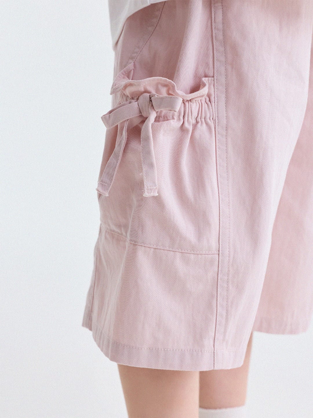 Ribbon Detail Cropped Pants リボン ハーフパンツ【mh0013179】 yunerma ハーフパンツ・ショートパンツ