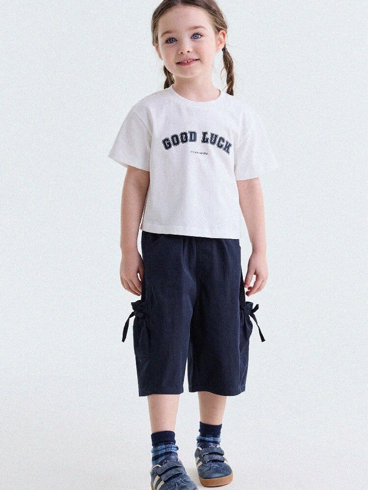 Ribbon Detail Cropped Pants リボン ハーフパンツ【mh0013179】 yunerma ハーフパンツ・ショートパンツ