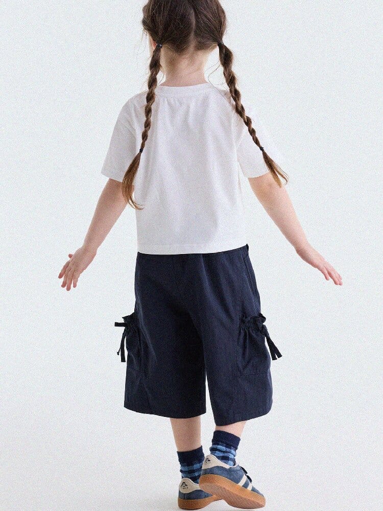 Ribbon Detail Cropped Pants リボン ハーフパンツ【mh0013179】 yunerma ハーフパンツ・ショートパンツ