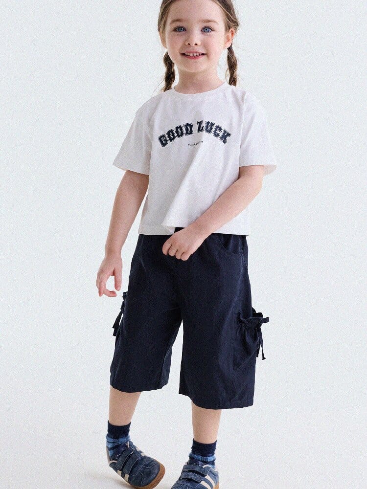Ribbon Detail Cropped Pants リボン ハーフパンツ【mh0013179】 yunerma ハーフパンツ・ショートパンツ