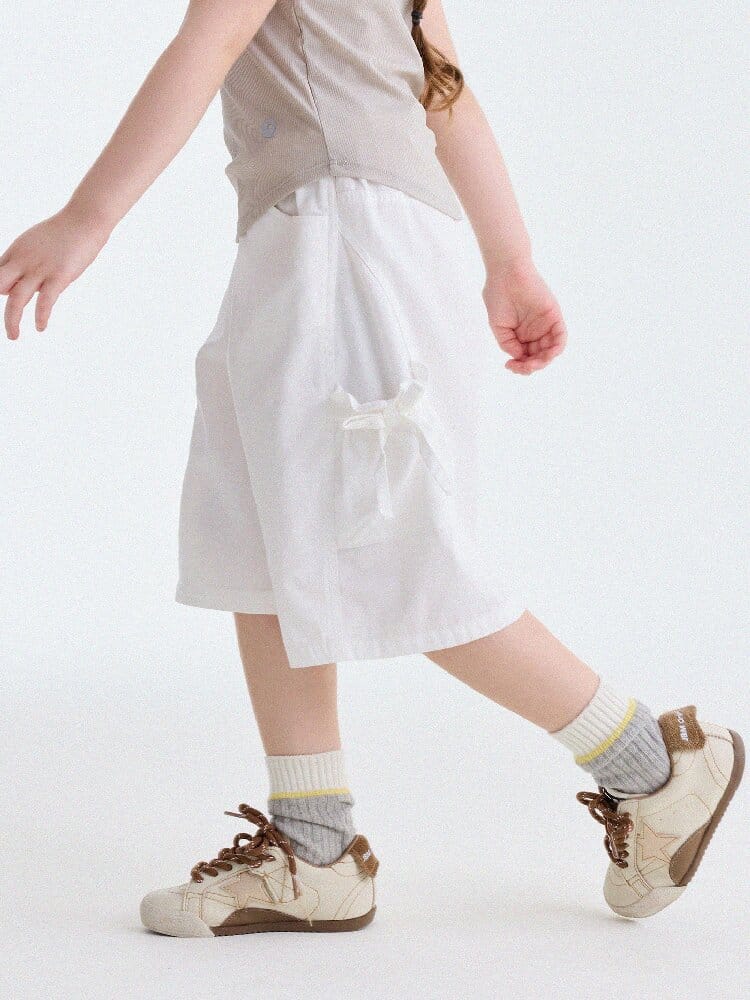 Ribbon Detail Cropped Pants リボン ハーフパンツ【mh0013179】 yunerma ハーフパンツ・ショートパンツ