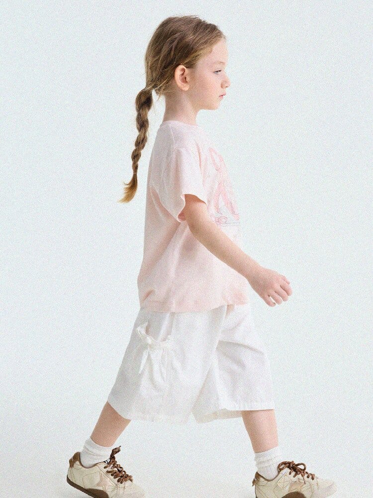 Ribbon Detail Cropped Pants リボン ハーフパンツ【mh0013179】 yunerma ハーフパンツ・ショートパンツ