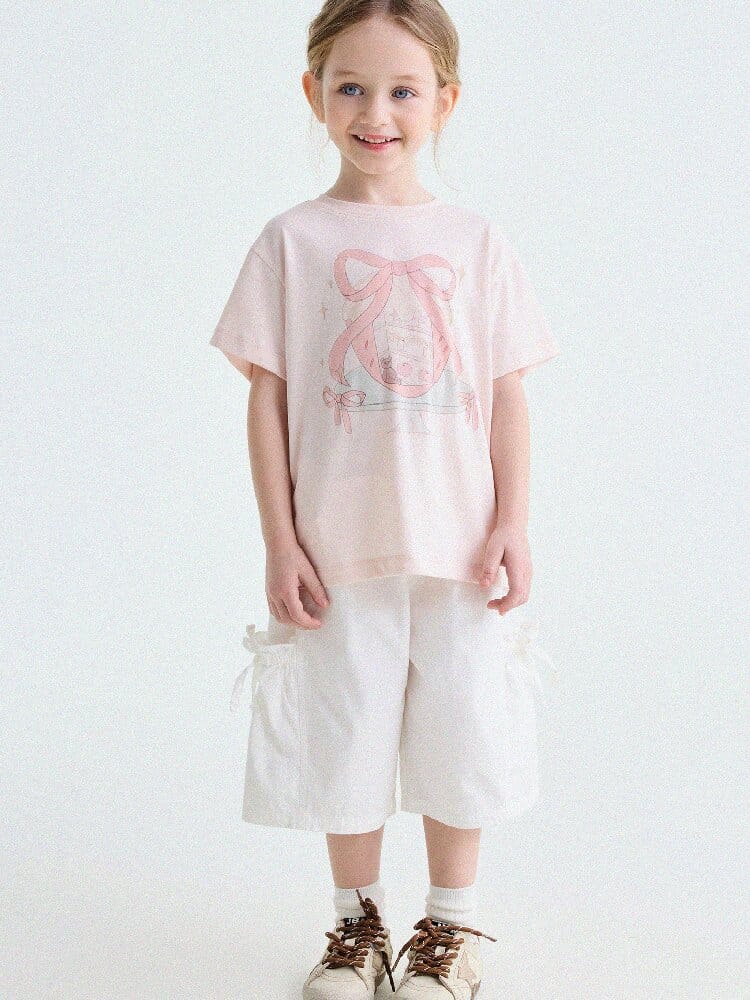 Ribbon Detail Cropped Pants リボン ハーフパンツ【mh0013179】 yunerma ハーフパンツ・ショートパンツ