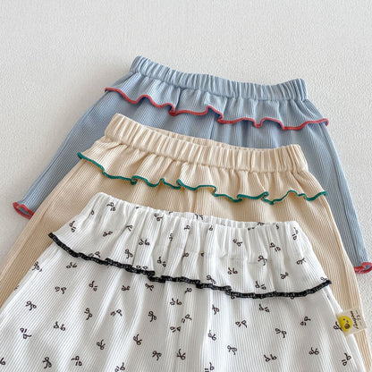 Ribbon Scalloped Collar Set-up リボン柄 セーラー襟 半袖セットアップ【mh0012703】 angou 半袖セットアップ