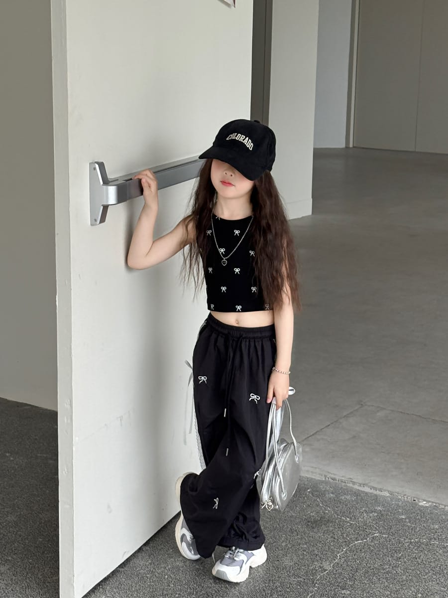 Ruffle Bow Cargo Pants リボンレース ロングパンツ【mh0013075】 mamahalo kids ロングパンツ・スウェットパンツ