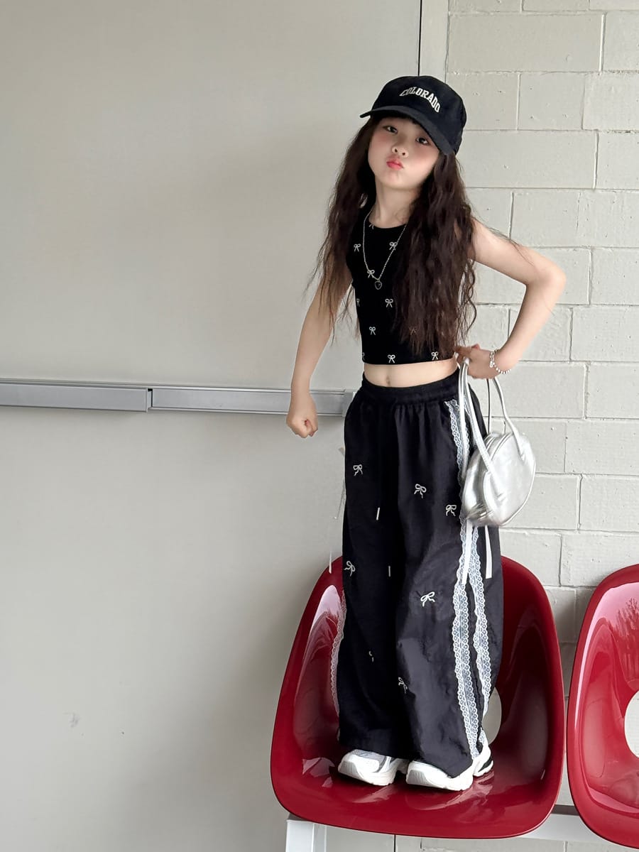 Ruffle Bow Cargo Pants リボンレース ロングパンツ【mh0013075】 mamahalo kids ロングパンツ・スウェットパンツ