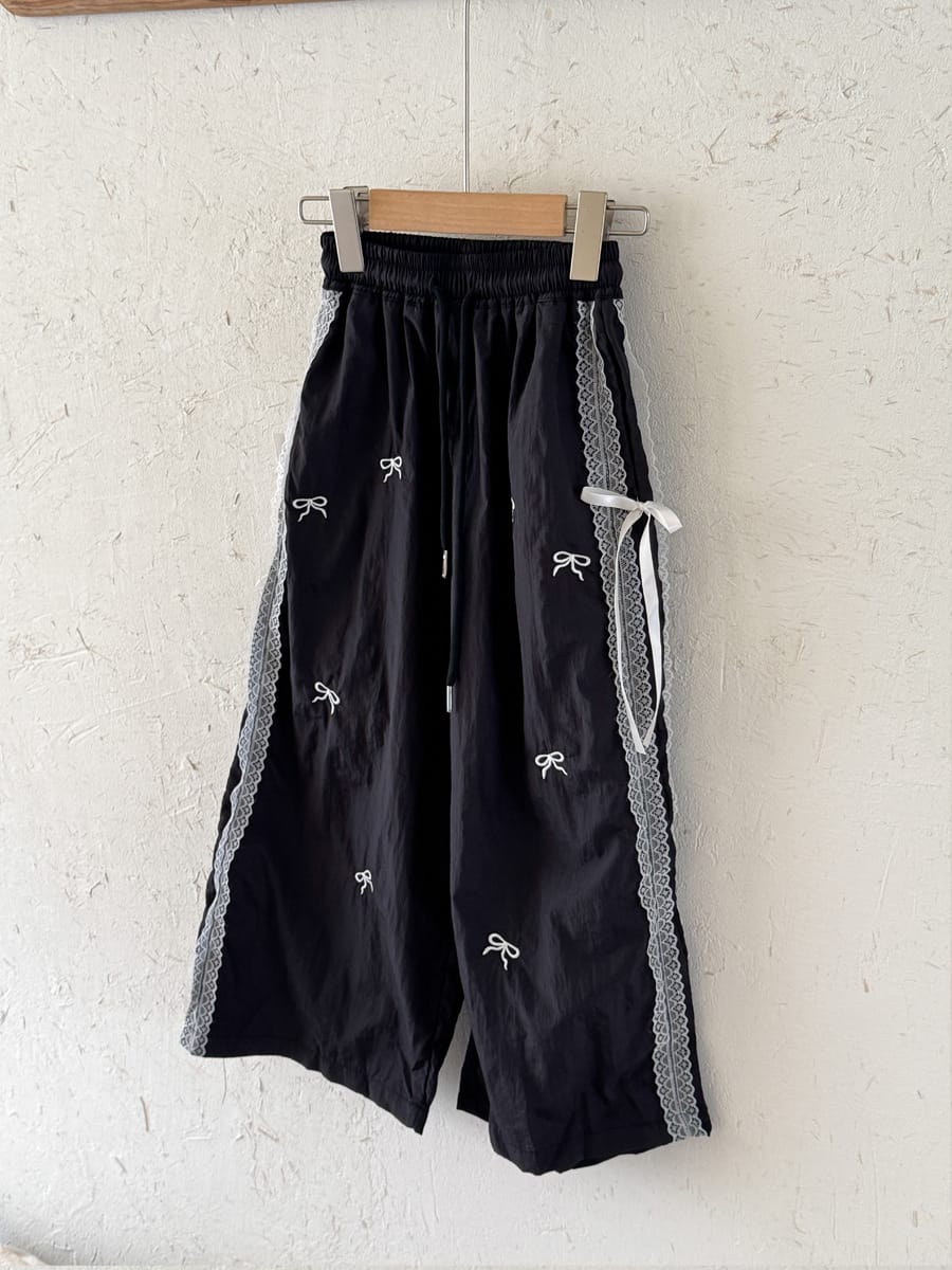 Ruffle Bow Cargo Pants リボンレース ロングパンツ【mh0013075】 mamahalo kids ロングパンツ・スウェットパンツ
