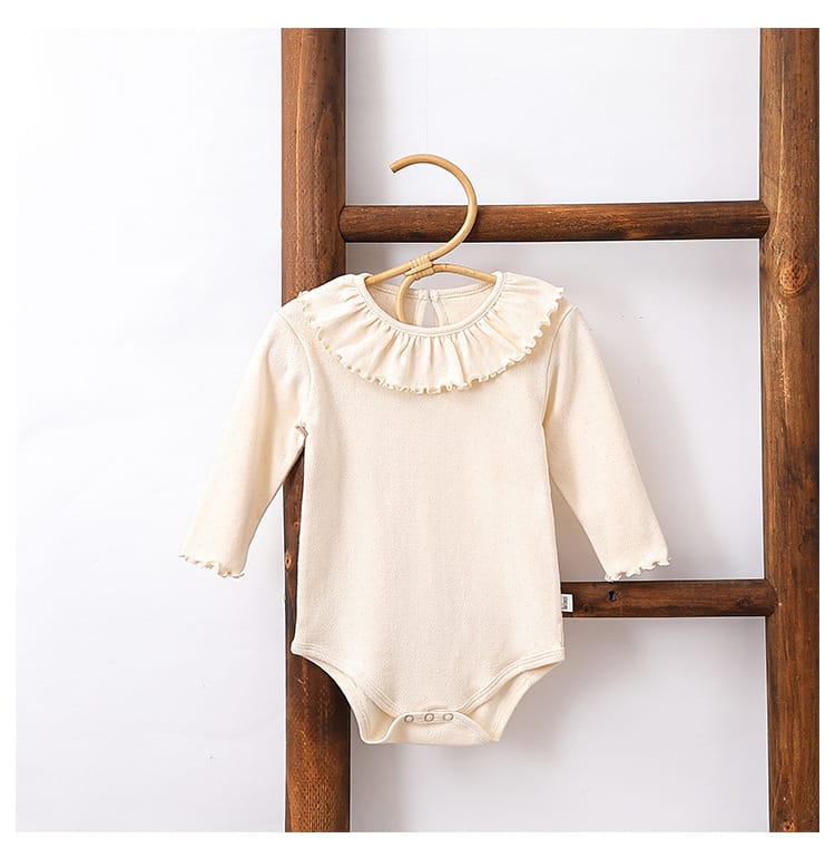 Ruffle Collar Bodysuit フリルカラー 長袖ロンパース【mh0013031】 Beitaoya 長袖ロンパース