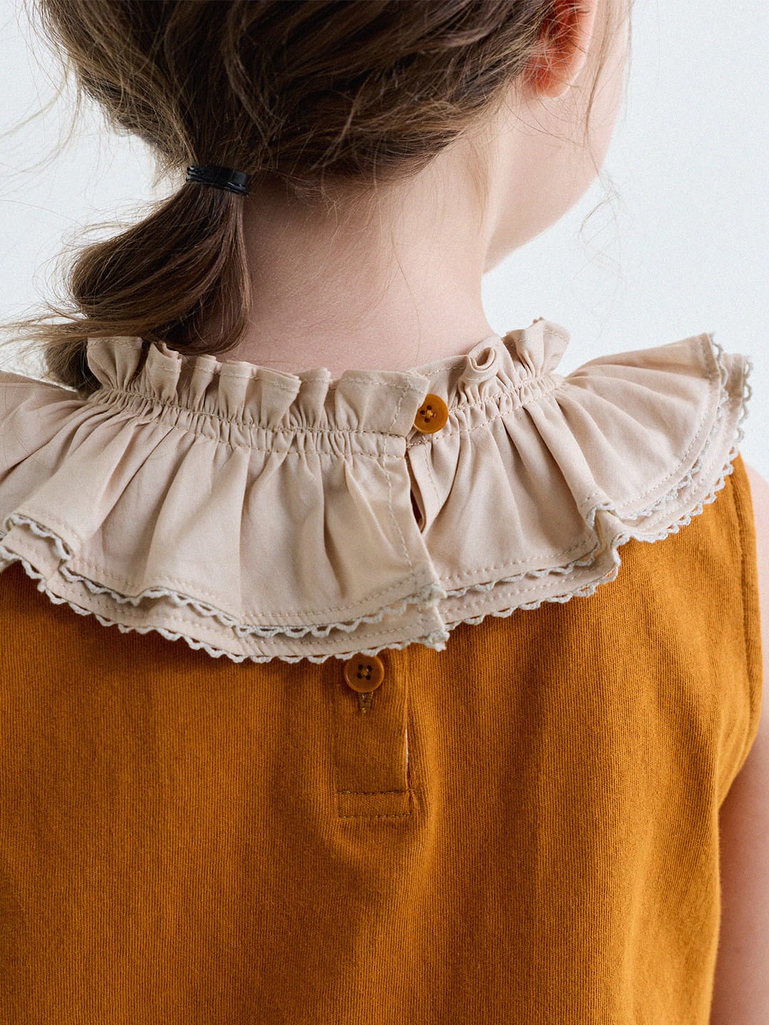 Ruffle Collar Cotton Vest フリルカラー ノースリーブブラウス【mh0013202】 yunerma タンクトップ・キャミソール・ノースリーブトップス