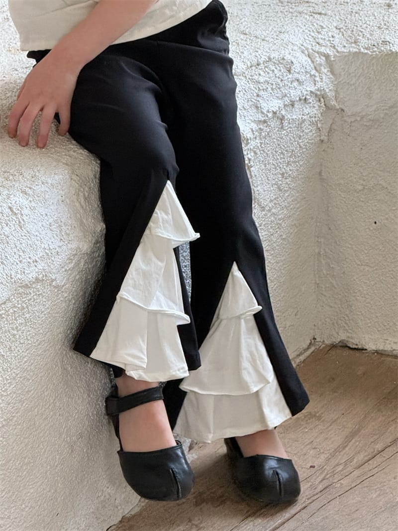 Ruffle Hem Flare Pants Halterneck Top フリル ロングパンツ セットアップ【mh0012786】 Chengle ノースリーブセットアップ