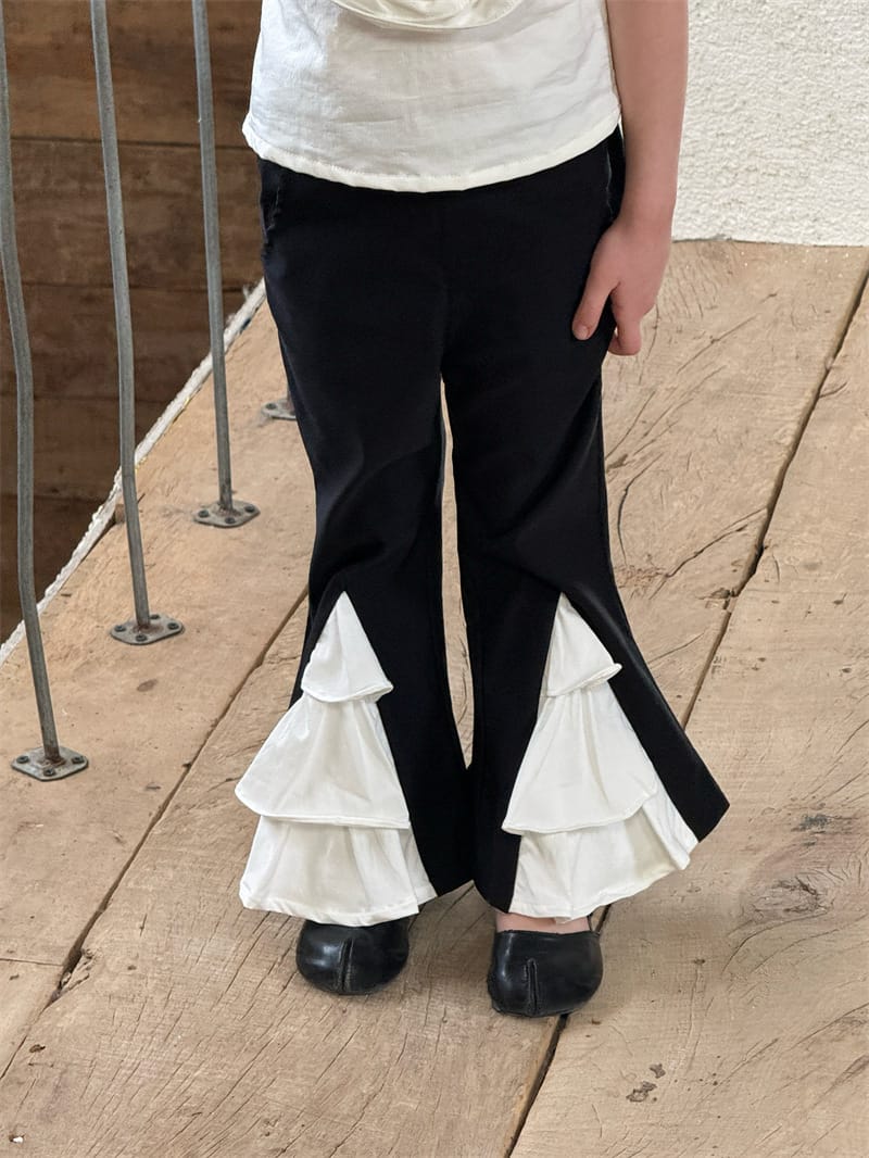 Ruffle Hem Flare Pants Halterneck Top フリル ロングパンツ セットアップ【mh0012786】 Chengle ノースリーブセットアップ