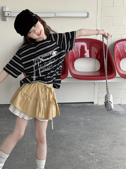 Ruffle Layered Skirt ラッフル スカートパンツ【mh0013081】 mamahalo kids スカート