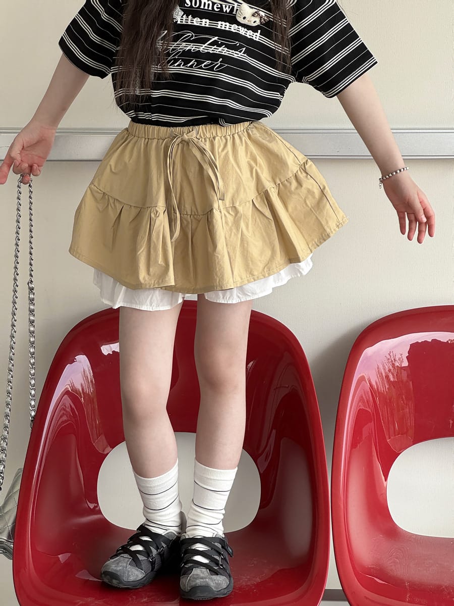 Ruffle Layered Skirt ラッフル スカートパンツ【mh0013081】 mamahalo kids スカート