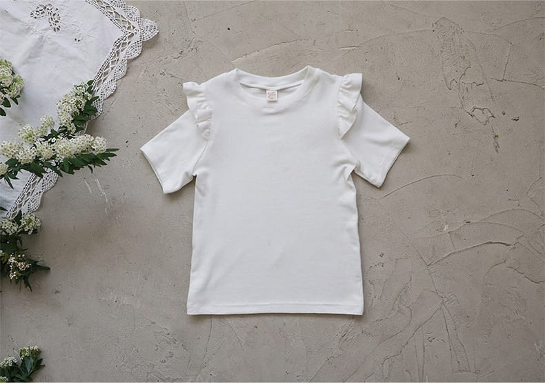 Ruffle Shoulder Tee メロウフリル 半袖Tシャツ【mh0012986】 Strawberry Coral 半袖Tシャツ