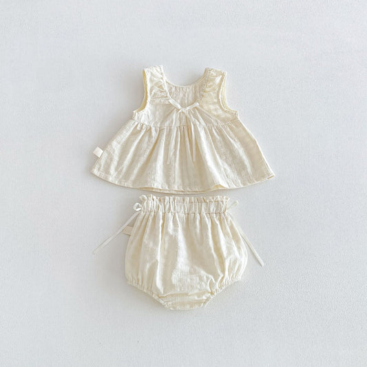 Ruffle Sleeveless Set ラッフル ノースリーブブラウス ショートパンツ セット【mh0013420】 angou ノースリーブセットアップ