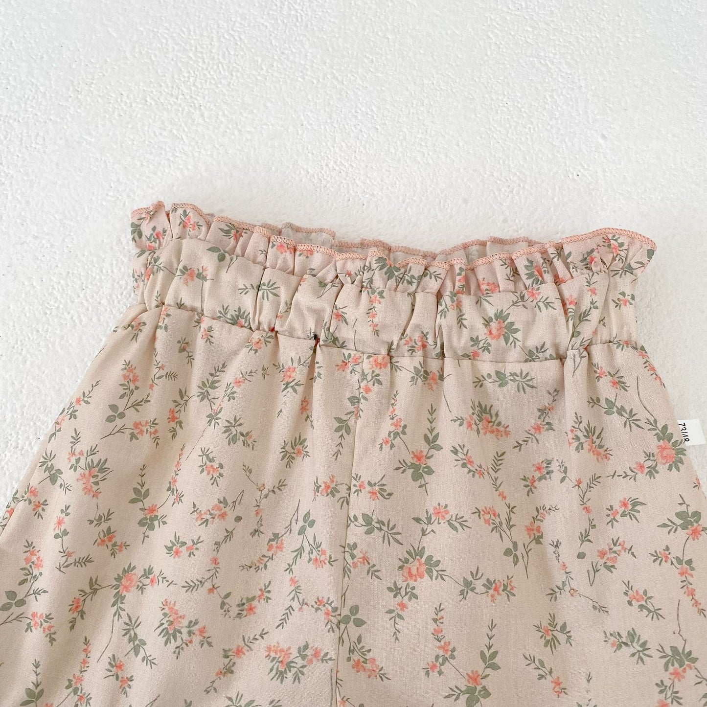 Ruffle Strap Top Floral Shorts Set フリル袖 トップス 花柄 ショートパンツ【mh0012479】 Engepapa ノースリーブセットアップ