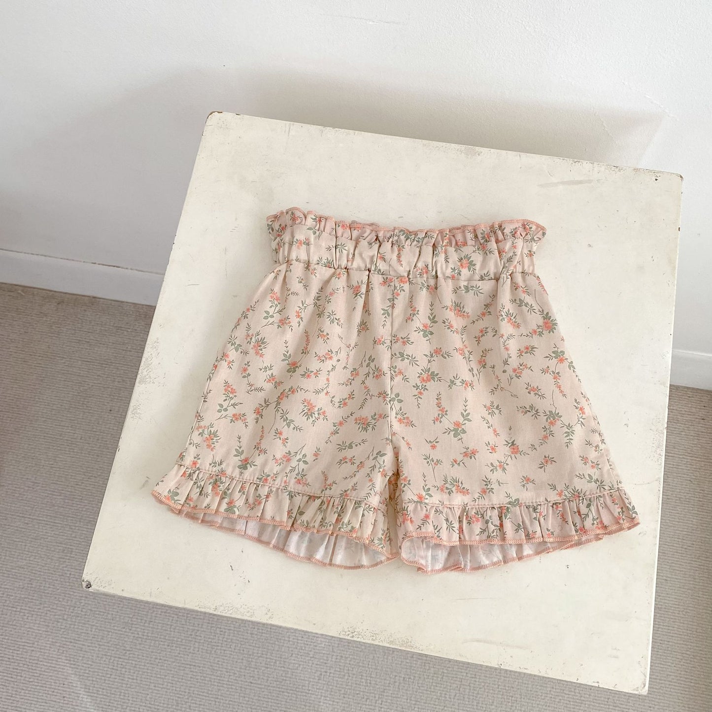 Ruffle Strap Top Floral Shorts Set フリル袖 トップス 花柄 ショートパンツ【mh0012479】 Engepapa ノースリーブセットアップ