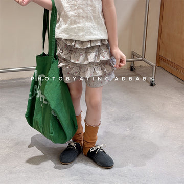 Ruffle Tiered Floral Shorts ラッフル ショートパンツ【mh0013440】 ADbaby ハーフパンツ・ショートパンツ