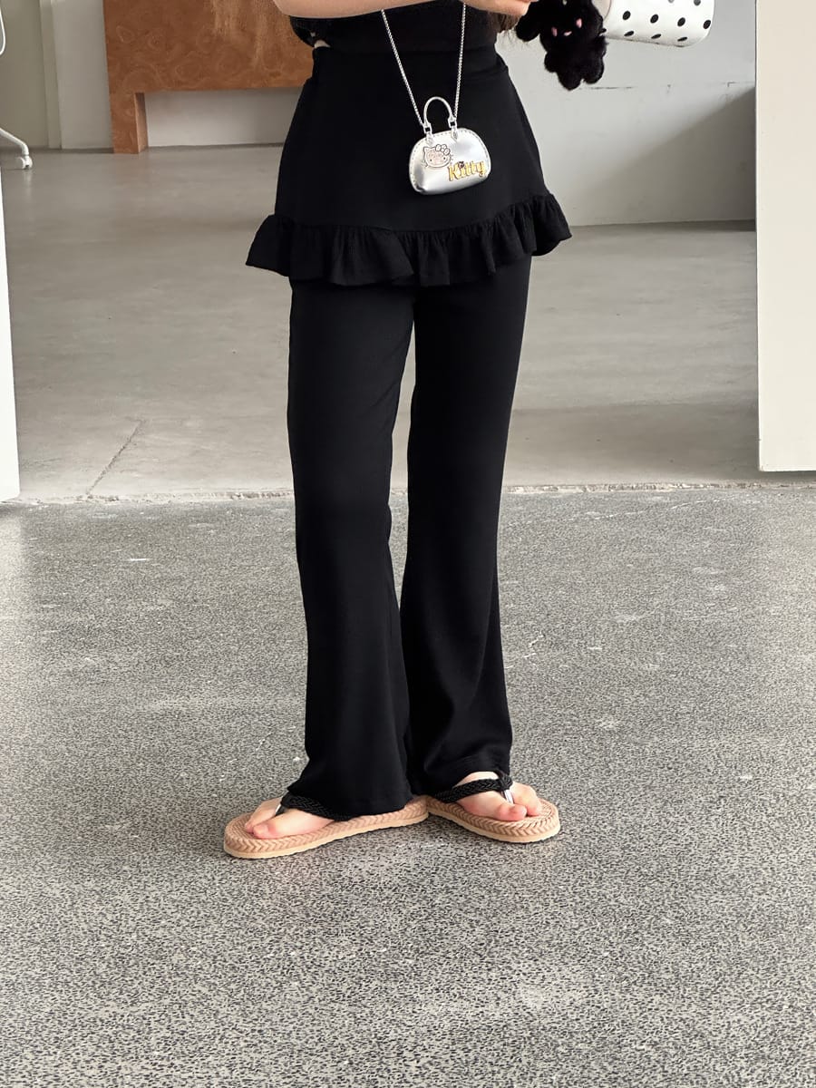 Ruffled Skirt Leggings ラッフル ロングパンツ【mh0013071】 mamahalo kids ロングパンツ・スウェットパンツ