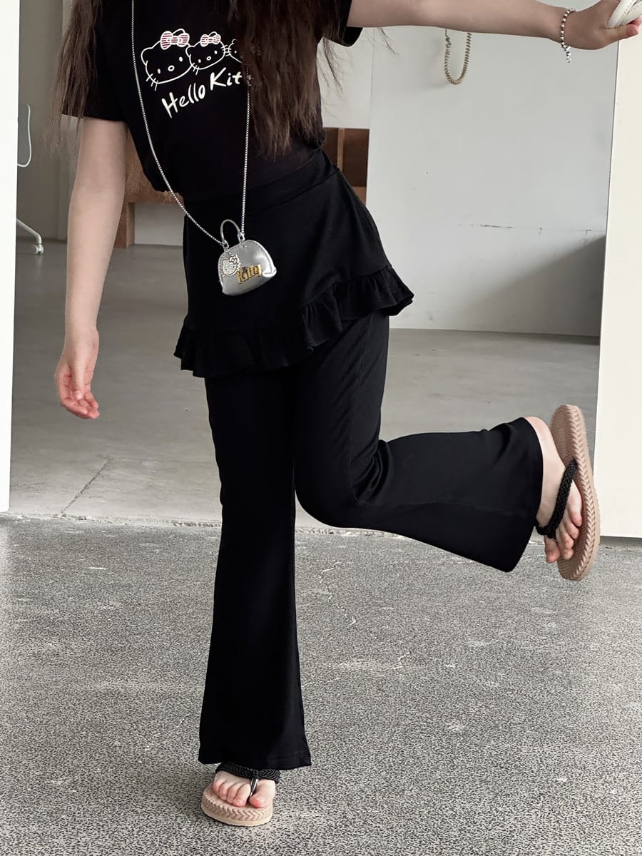 Ruffled Skirt Leggings ラッフル ロングパンツ【mh0013071】 mamahalo kids ロングパンツ・スウェットパンツ