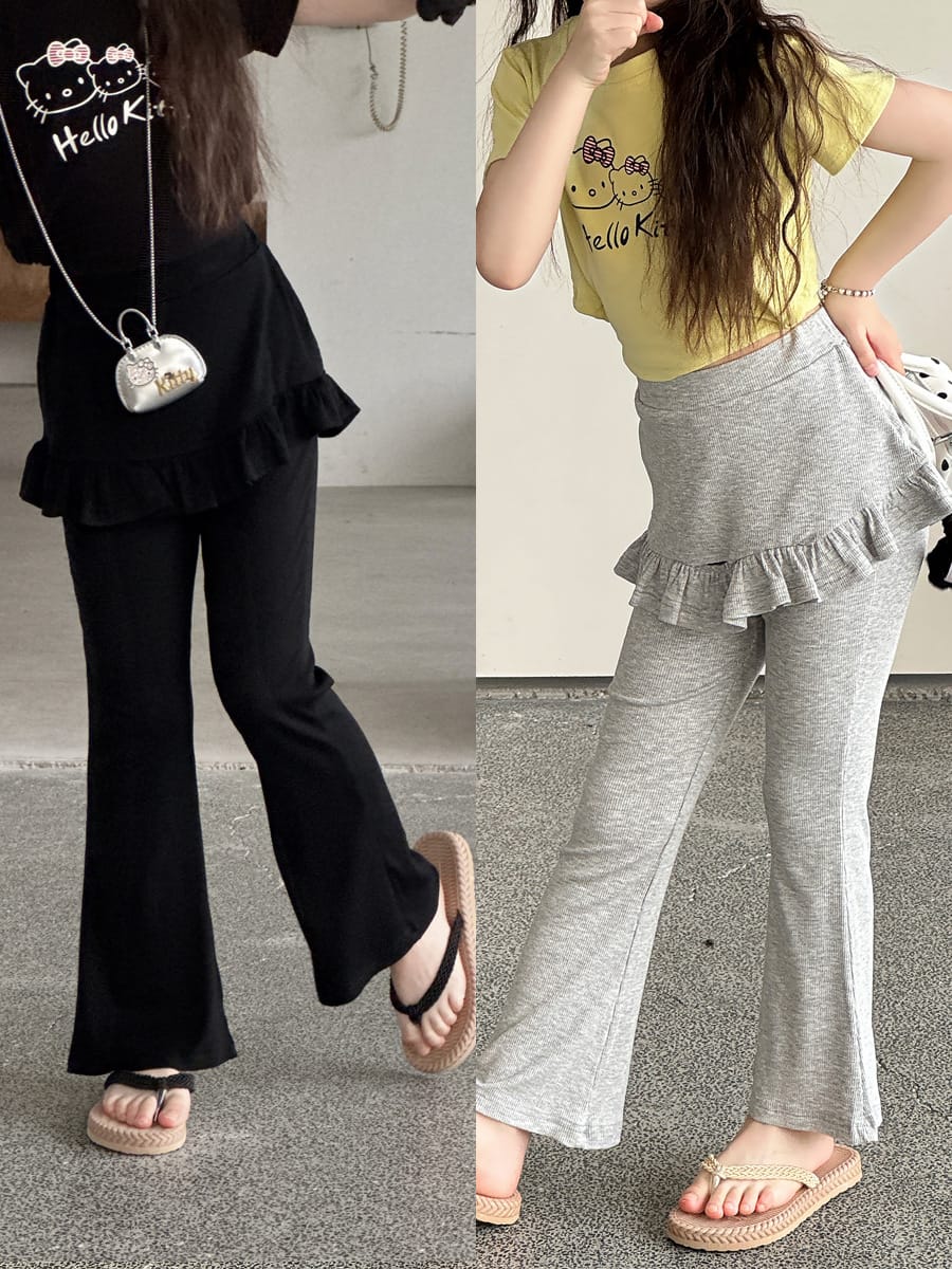 Ruffled Skirt Leggings ラッフル ロングパンツ【mh0013071】 mamahalo kids ロングパンツ・スウェットパンツ