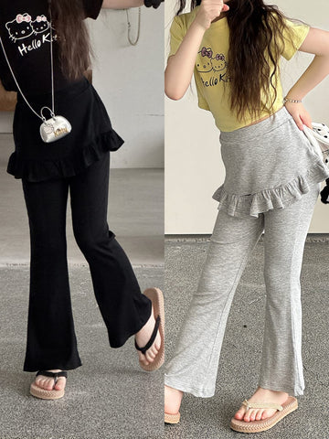 Ruffled Skirt Leggings ラッフル ロングパンツ【mh0013071】 mamahalo kids ロングパンツ・スウェットパンツ