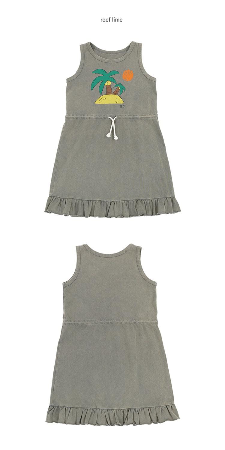 Ruffled Sleeveless Dress ラッフル ノースリーブワンピース【mh0013084】 RICE & SKY ノースリーブワンピース