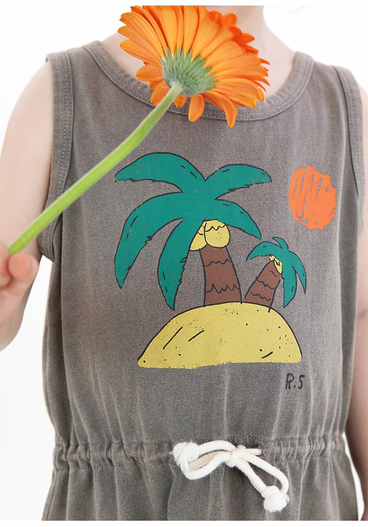 Ruffled Sleeveless Dress ラッフル ノースリーブワンピース【mh0013084】 RICE & SKY ノースリーブワンピース