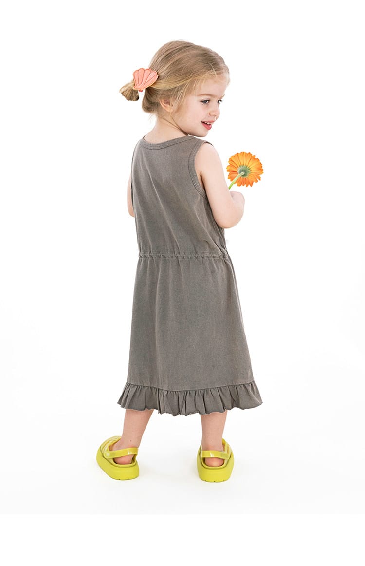 Ruffled Sleeveless Dress ラッフル ノースリーブワンピース【mh0013084】 RICE & SKY ノースリーブワンピース