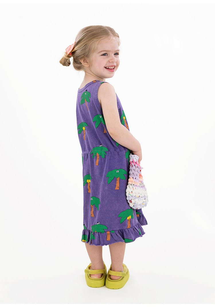 Ruffled Sleeveless Dress ラッフル ノースリーブワンピース【mh0013084】 RICE & SKY ノースリーブワンピース