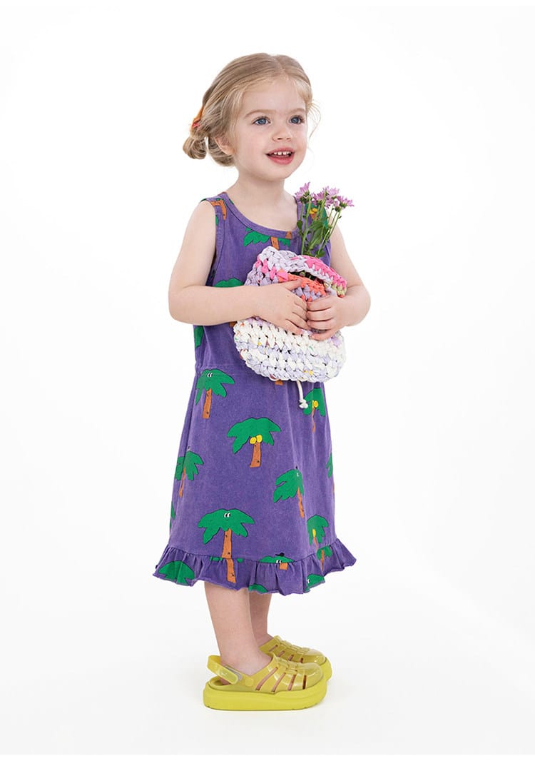 Ruffled Sleeveless Dress ラッフル ノースリーブワンピース【mh0013084】 RICE & SKY ノースリーブワンピース