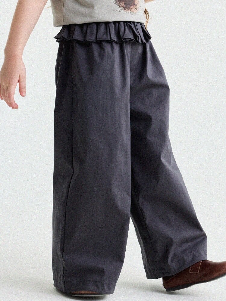 Ruffled Straight-Leg Pants ラッフル ロングパンツ【mh0013176】 yunerma ロングパンツ・スウェットパンツ