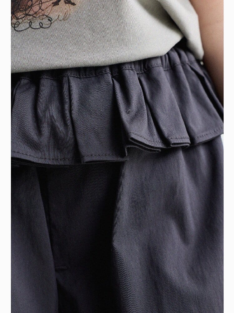 Ruffled Straight-Leg Pants ラッフル ロングパンツ【mh0013176】 yunerma ロングパンツ・スウェットパンツ