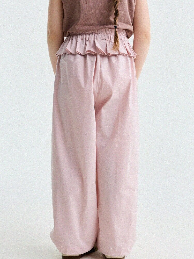 Ruffled Straight-Leg Pants ラッフル ロングパンツ【mh0013176】 yunerma ロングパンツ・スウェットパンツ