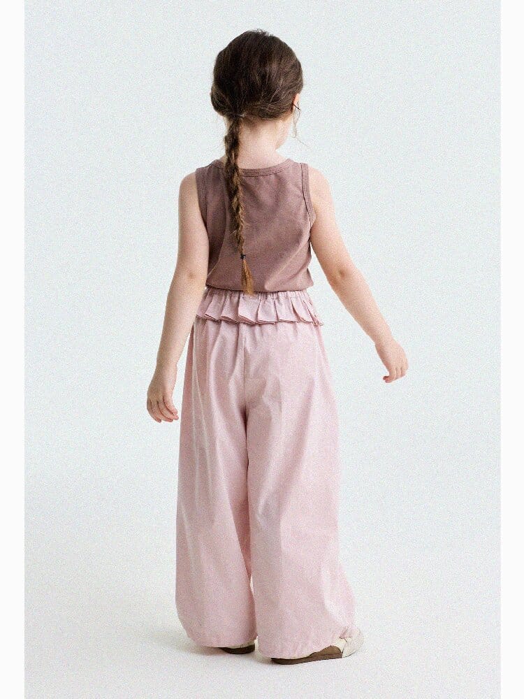 Ruffled Straight-Leg Pants ラッフル ロングパンツ【mh0013176】 yunerma ロングパンツ・スウェットパンツ