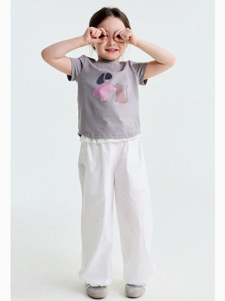 Ruffled Straight-Leg Pants ラッフル ロングパンツ【mh0013176】 yunerma ロングパンツ・スウェットパンツ