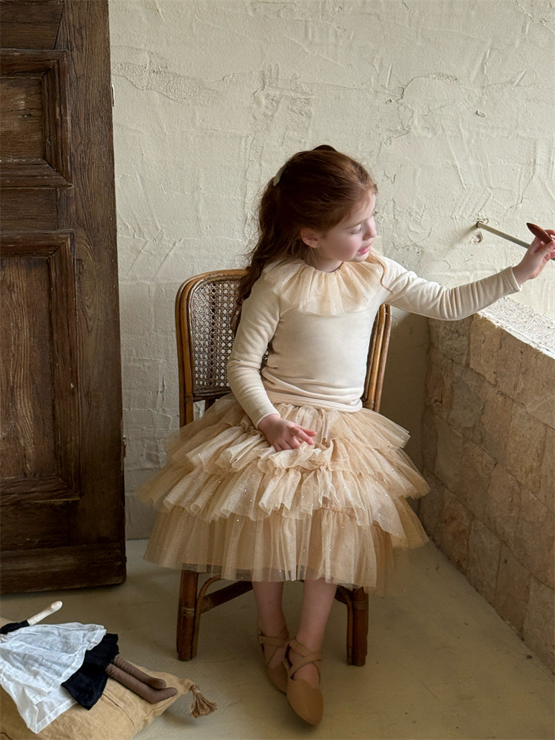 Sequin Tiered Midi Skirt スパンコール ティアード ミディ丈スカート【mh0012424】 Chengle