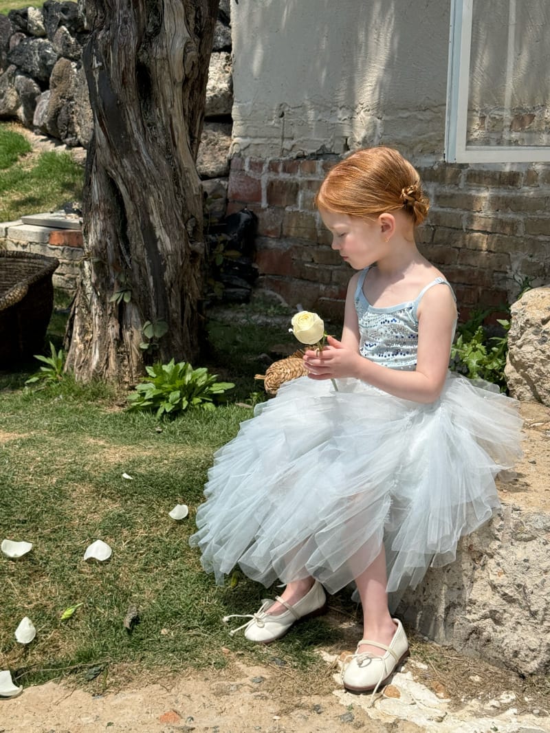 Sequin Tulle Layered Tutu Dress ブルー スパンコール ノースリーブワンピース【mh0012798】 Chengle ノースリーブワンピース